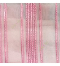 Pink vertical digital stripes weaving pattern straight lines transparent net background sheer curtain fabric