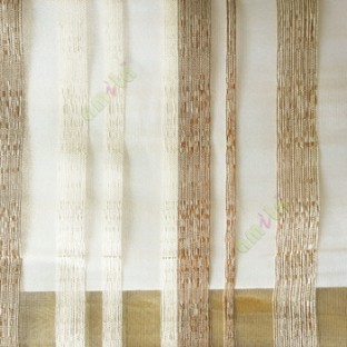 Brown beige color vertical bold stripes straight lines transparent net background sheer fabric