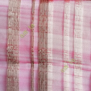 Maroon brown cream color vertical bold stripes straight lines transparent net background sheer fabric