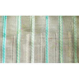 Blue green white color vertical stripes digital lines wide pattern transparent net finished background sheer curtain fabric