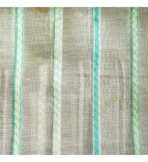 Blue green white color vertical stripes digital lines wide pattern transparent net finished background sheer curtain fabric