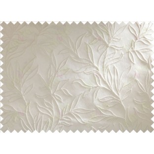 White Floral Self Design Main Curtain Designs
