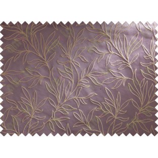 Purple Beige Floral Main Curtain Designs