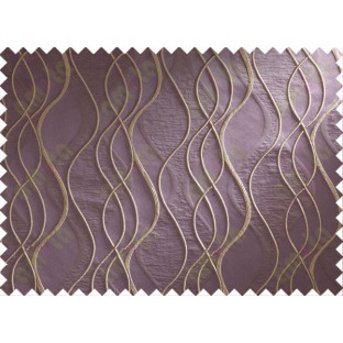 Purple beige waves main curtain designs