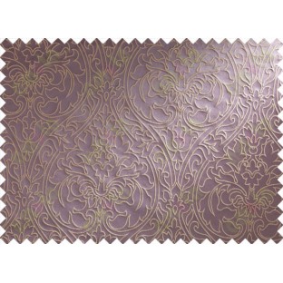 Purple beige damask traditional main curtain designs
