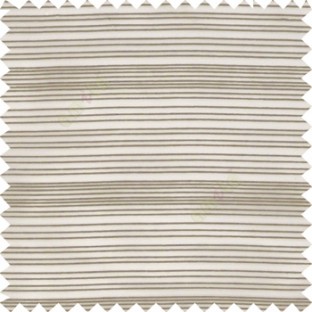 Brown grey color horizontal chenille stripes texture finished with transparent polyester base fabric sheer curtain