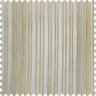 Beige cream color vertical stripes texture finished transparent net fabric polyester chenille sheer curtain