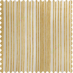 Gold color vertical stripes texture finished transparent net fabric polyester chenille sheer curtain