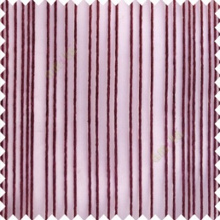 Purple color vertical stripes texture finished transparent net fabric polyester chenille sheer curtain