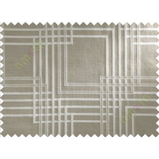 Brown Grey Everlasting Pattern Polycotton Main Curtain-Designs