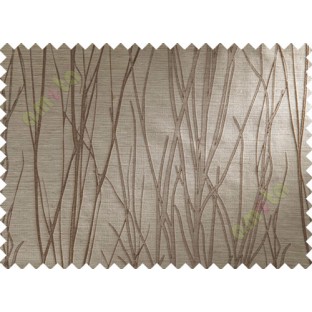 Brown Beige Stick Polycotton Main Curtain-Designs