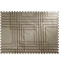 Brown Beige Everlasting Pattern Polycotton Main Curtain-Designs