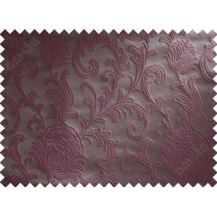 Purple brown floral poly main curtain designs