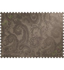 Brown big motif poly main curtain designs