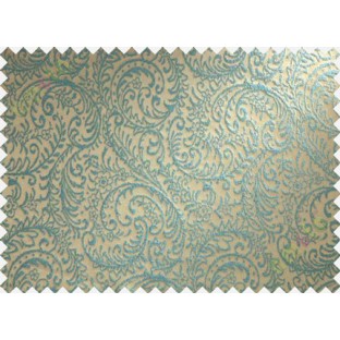 Blue brown trendy traditional poly main curtain designs