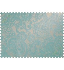 Brown blue big motif poly main curtain designs