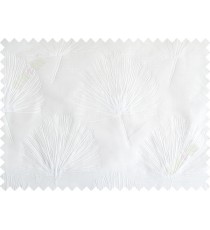 White annapurna floral poly main curtain designs
