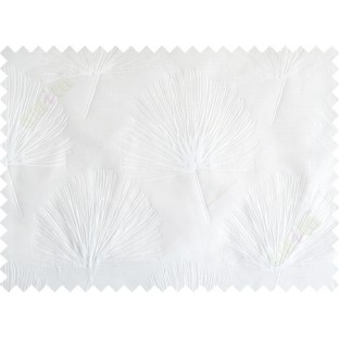 White annapurna floral poly main curtain designs