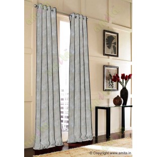 Brown annapurna floral poly main curtain designs