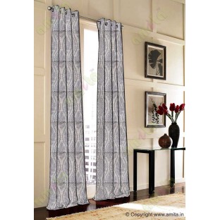 Brown stencil polycotton main curtain designs