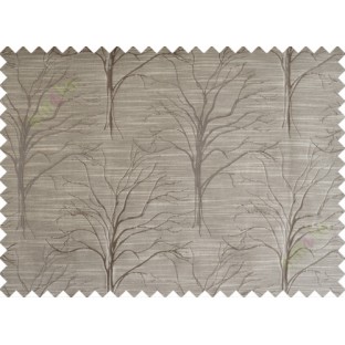 Brown tree polycotton main curtain designs