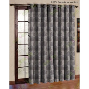 Brown annapurna floral poly main curtain designs