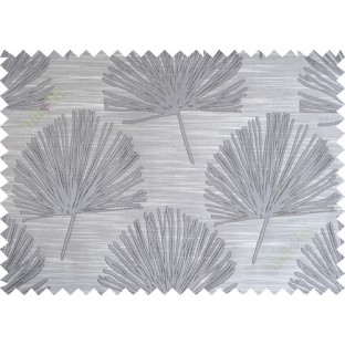 Dark grey annapurna floral poly main curtain designs
