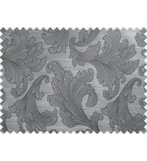 Dark grey big motif poly main curtain designs