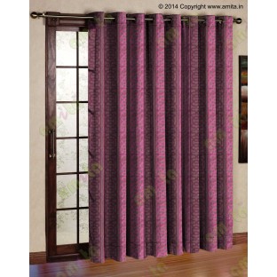 Pink brown vertical weave polycotton main curtain designs