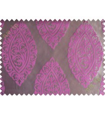 Pink brown motif poly main curtain designs