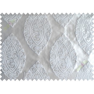 Grey silver motif poly main curtain designs