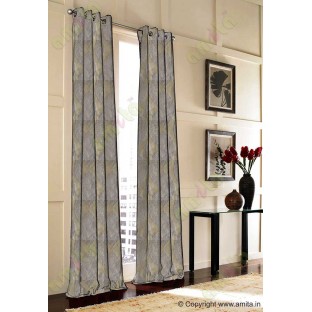 Brown beige motif poly main curtain designs