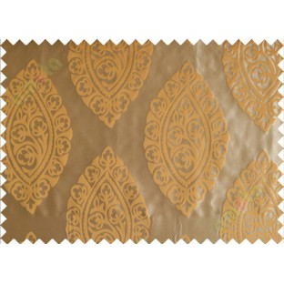 Yellow brown motif poly main curtain designs