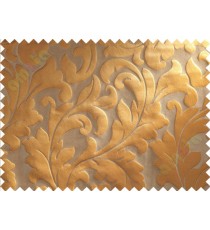 Yellow brown big motif poly main curtain designs