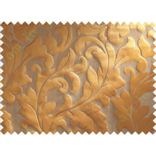 Yellow brown big motif poly main curtain designs