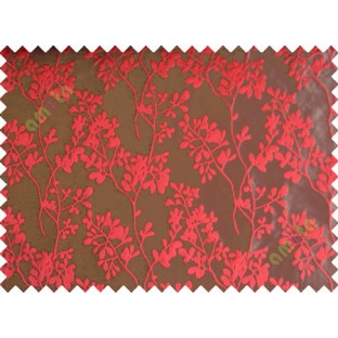 Brown red mantisse polycotton main curtain designs