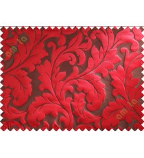 Brown red big motif poly main curtain designs