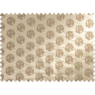 Brown beige color big texture polka dots poly sofa fabric