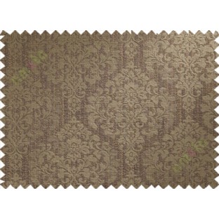 Brown damask poly main curtain designs