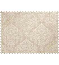 Beige damask poly main curtain designs