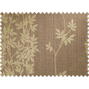 Brown floral poly main curtain designs