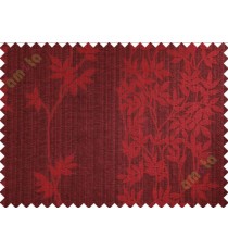 Red brown floral poly main curtain designs