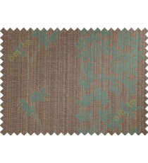 Brown blue floral poly main curtain designs