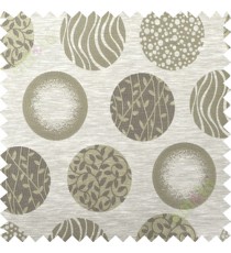 Brown beige geometric polycotton main curtain designs
