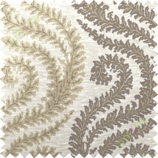 Brown beige serpentine stripes poly main curtain designs