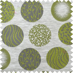 Green grey geometric polycotton main curtain designs