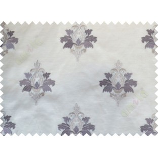 Beige Purple Natural Dew Drops on Floral Pattern with Transparent Background Polycotton Sheer Curtain-Designs