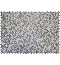 Beige Purple Color Vine Creeper Pattern with Transparent Background Polycotton Sheer Curtain-Designs