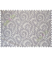 Beige Purple Color Vine Creeper Pattern Polycotton Main Curtain-Designs
