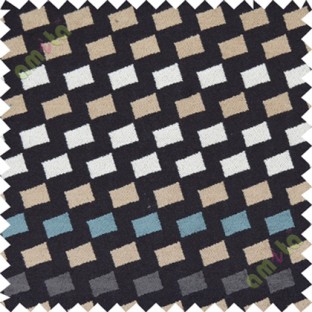 Black white square shapes polycotton sofa sofa upholstery fabric